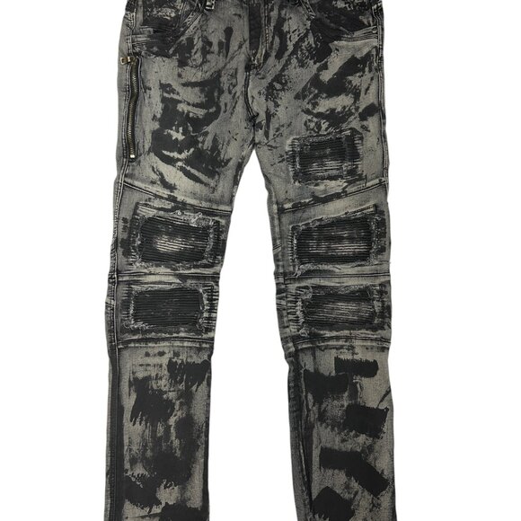 Damati Painted Moto Style Jeans (36) - Picture 2 of 11